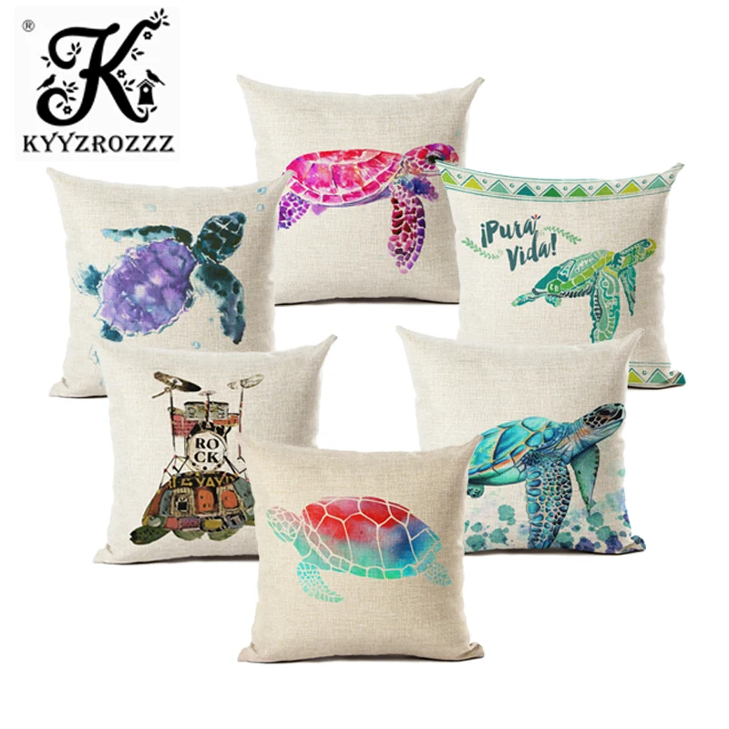 Ocean Style Watercolor Sea turtle Throw Pillow Cushion Cover Home Decor Printed Linen Square Home Decor Pillowcase Housse
Ocean Style Watercolor Sea turtle Throw Pillow Cushion Cover Home Decor Printed Linen Square Home Decor Pillowcase Housse