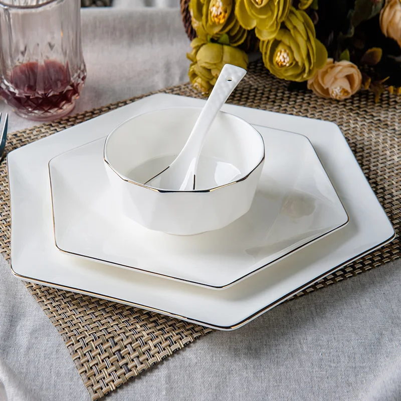 Tangshan high-grade creative Chinese white bone china tableware bowl home dishes simple European ceramics in Phnom Penh
Tangshan high-grade creative Chinese white bone china tableware bowl home dishes simple European ceramics in Phnom Penh
