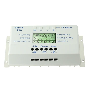 MPPT T30 Solar Charger Controller 30A 12V 24V Auto LCD Display CE Certificated Light and Dual Timer Control Voltage Settable
MPPT T30 Solar Charger Controller 30A 12V 24V Auto LCD Display CE Certificated Light and Dual Timer Control Voltage Settable