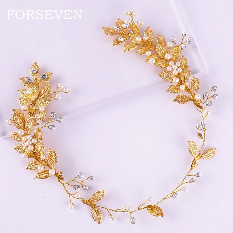 Golden Leaf Headband Bridal Head Ornaments Pearl Rhinestone Wedding Hair Accessories Hairband Bride's Tiaras Hair Jewelry
Golden Leaf Headband Bridal Head Ornaments Pearl Rhinestone Wedding Hair Accessories Hairband Bride's Tiaras Hair Jewelry
