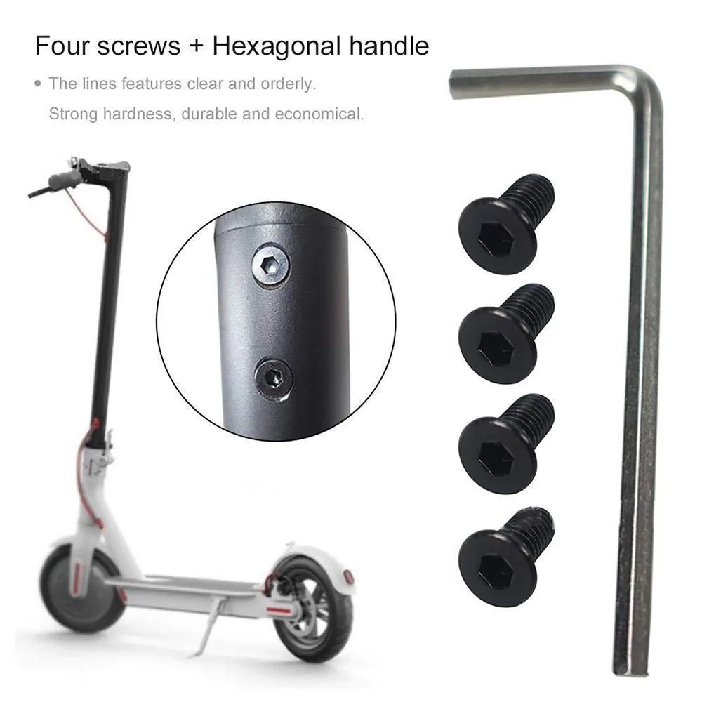 Four Faucet Screws with Hexagonal Handle for Xiaomi Mijia M365 Electric Scooter Skateboard Repair Parts Forehead Head Fauce
Four Faucet Screws with Hexagonal Handle for Xiaomi Mijia M365 Electric Scooter Skateboard Repair Parts Forehead Head Fauce