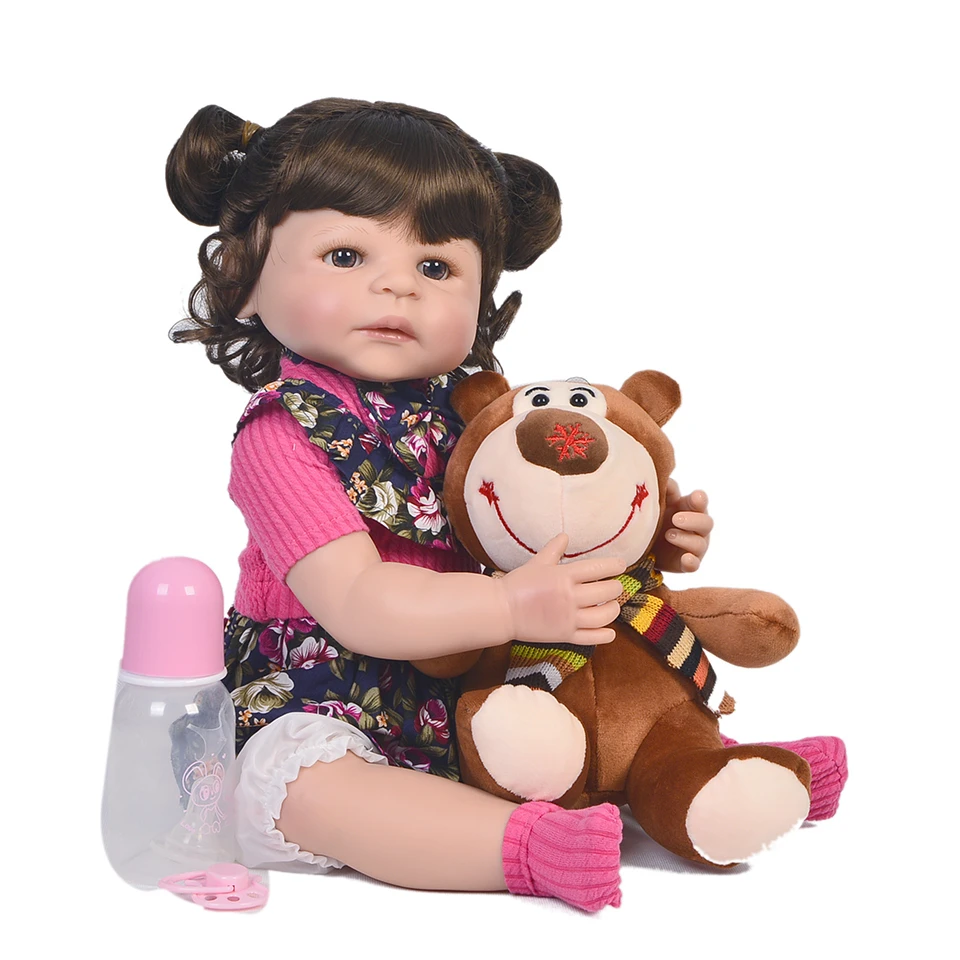 Cute girl reborn dolls 55cm Full Silicone vinyl Body Reborn Baby Doll Toy For child birthday present xams gift bebes reborn
Cute girl reborn dolls 55cm Full Silicone vinyl Body Reborn Baby Doll Toy For child birthday present xams gift bebes reborn