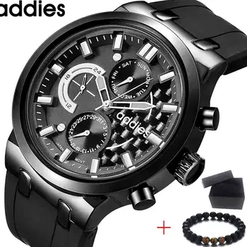 AIDIS Men's Watches Top Brand Luxury Quartz Black Watch Men Casual rubber Military Waterproof Sport Wristwatch Relogio Masculino
AIDIS Men's Watches Top Brand Luxury Quartz Black Watch Men Casual rubber Military Waterproof Sport Wristwatch Relogio Masculino