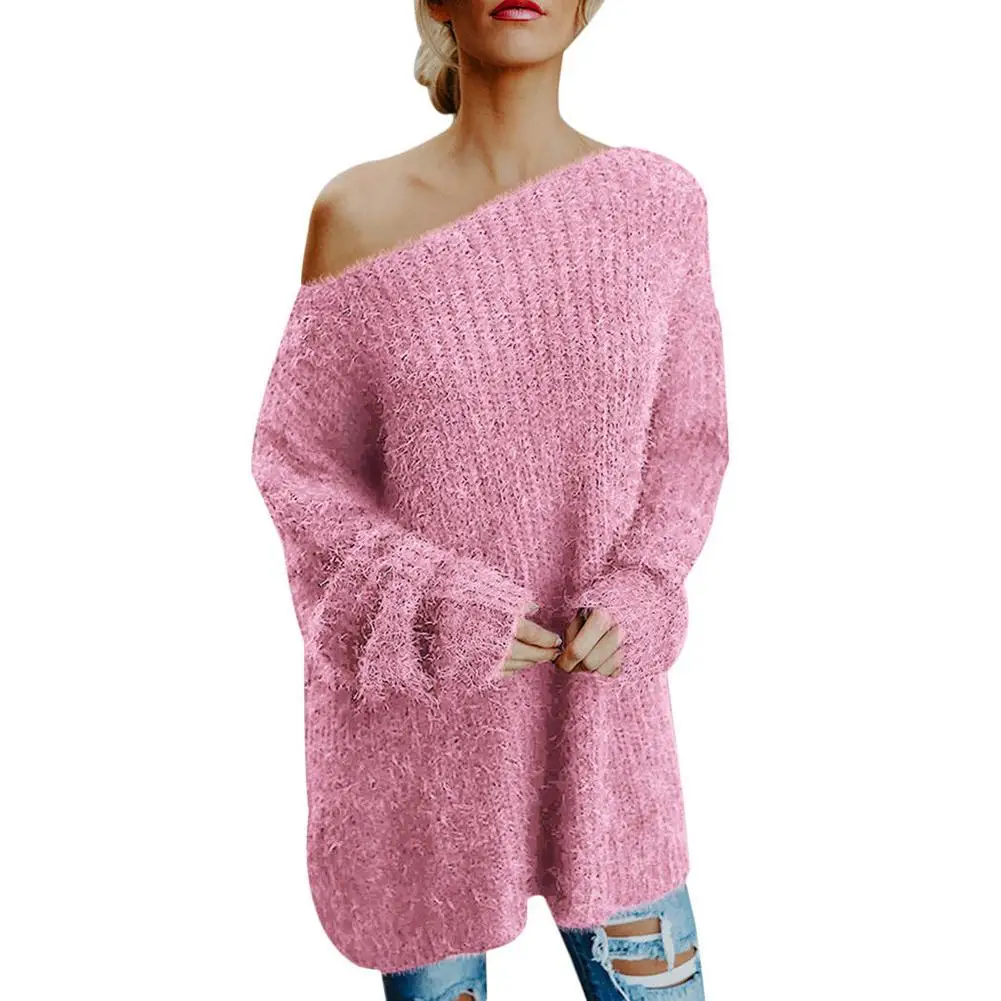 Yiwa Women Fluffy Off Shoulder Sweater Jumper Baggy Long Sleeve Pullover Top Sexy off-shoulder slanted collar soft breathable
Yiwa Women Fluffy Off Shoulder Sweater Jumper Baggy Long Sleeve Pullover Top Sexy off-shoulder slanted collar soft breathable