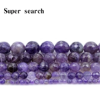 Wholesale Natural Stone Faceted Purple Amethysts Quartz Loose Beads 15" Strand 4 6 8 10 12MM For Jewelry Making
Wholesale Natural Stone Faceted Purple Amethysts Quartz Loose Beads 15" Strand 4 6 8 10 12MM For Jewelry Making