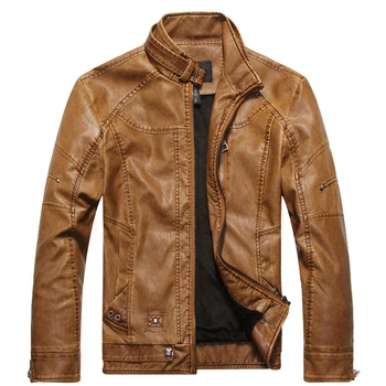 Men's Leather Jackets Autumn Winter Plus Velvet Warm Quality PU Leather Coats Cowboy Motorcycle Slim Jacket Mens Clothes MY026
Men's Leather Jackets Autumn Winter Plus Velvet Warm Quality PU Leather Coats Cowboy Motorcycle Slim Jacket Mens Clothes MY026