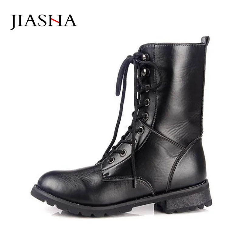 2018 Winter autumn Lace-up Martin boots motorcycle boots women boots British fashion handsome Rivets boots