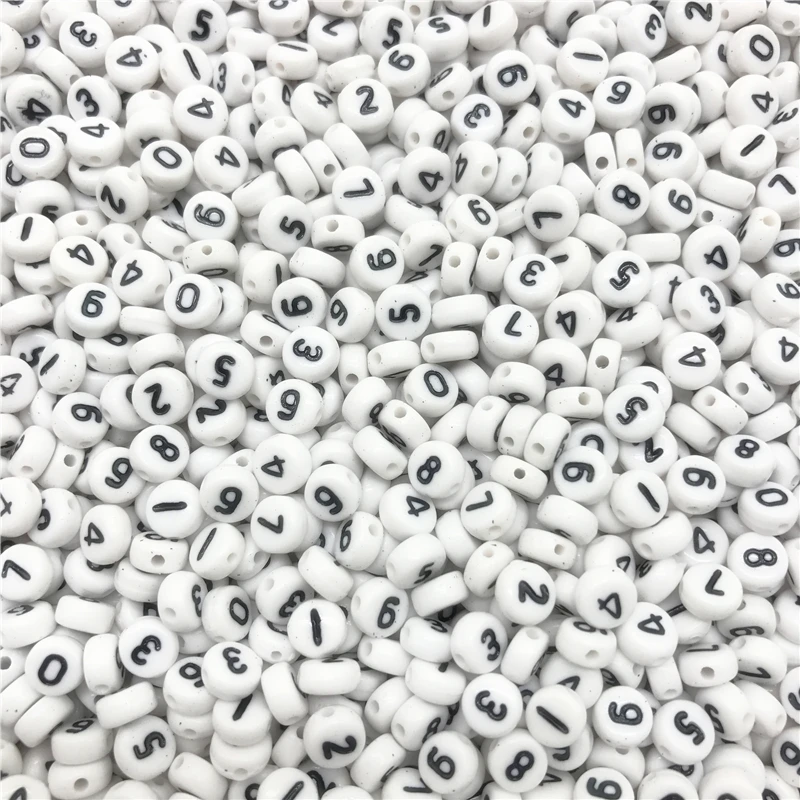 100pcs 4x7mm White Mixed Number 1-9 Acrylic Letter Beads Charms Bracelet Necklace For Jewelry Making Bead Accessories
100pcs 4x7mm White Mixed Number 1-9 Acrylic Letter Beads Charms Bracelet Necklace For Jewelry Making Bead Accessories