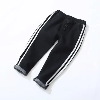 2018 Spring and Autumn New Jeans with White Stripes on The Sides and Black Slim Ankle Pants for Boys Outside Design Fashion Soft
2018 Spring and Autumn New Jeans with White Stripes on The Sides and Black Slim Ankle Pants for Boys Outside Design Fashion Soft