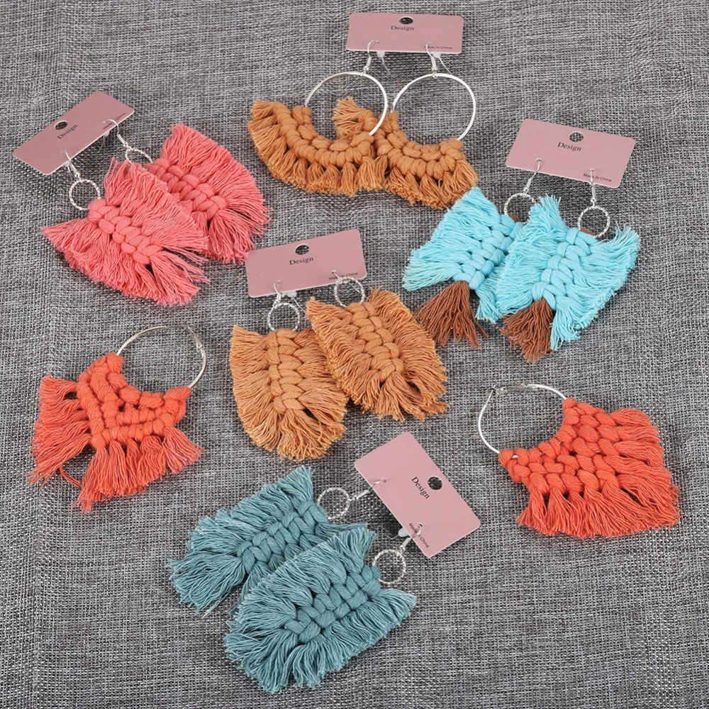 Best lady Bohemian All Handmade Tassel Earrings for Women Girls Hand Knitting Wedding Party Jewelry Fringed Drop Dangle Earings
Best lady Bohemian All Handmade Tassel Earrings for Women Girls Hand Knitting Wedding Party Jewelry Fringed Drop Dangle Earings