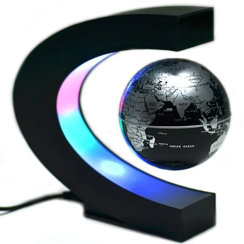 

Marvel High Rotation Magnetic Suspension Maglev Levitation Globe with LED Night Lights for Learning Home Office Desk Decoration