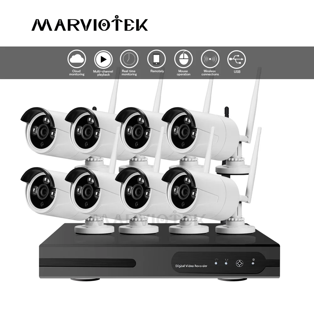 8CH CCTV Camera System 1080P HD IP Camera Wifi NVR Kit Wireless Home Security System Outdoor Video Surveillance Night Vision
8CH CCTV Camera System 1080P HD IP Camera Wifi NVR Kit Wireless Home Security System Outdoor Video Surveillance Night Vision