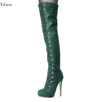 Olomm Women Winter Boots Over The Knee Shoes Thin High Heel Army Green Ladies Shoes Round Toe Office Shoes Women US Size 4-15
Olomm Women Winter Boots Over The Knee Shoes Thin High Heel Army Green Ladies Shoes Round Toe Office Shoes Women US Size 4-15