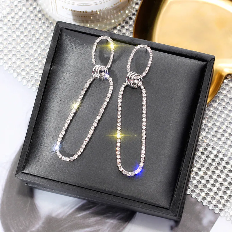 Shiny Side New Fashion Brand Jewelry Crystal Geometric Stud Earrings for Women Statement Gift Long Earrings Free Shipping
Shiny Side New Fashion Brand Jewelry Crystal Geometric Stud Earrings for Women Statement Gift Long Earrings Free Shipping