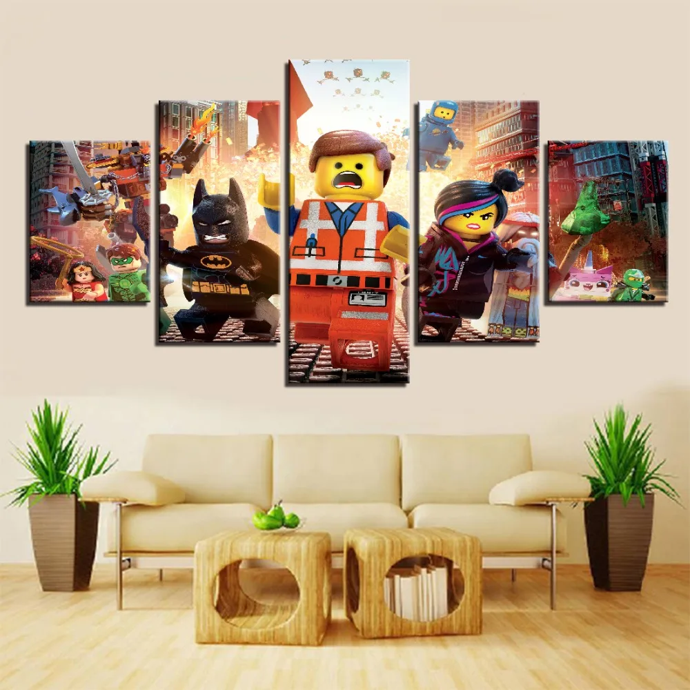 5 Pieces Lego Movie Kids Canvas Poster Wall Art Modular Pictures Home Decor Wall Pictures For Living Room Oil Cuadros Decoracion
5 Pieces Lego Movie Kids Canvas Poster Wall Art Modular Pictures Home Decor Wall Pictures For Living Room Oil Cuadros Decoracion