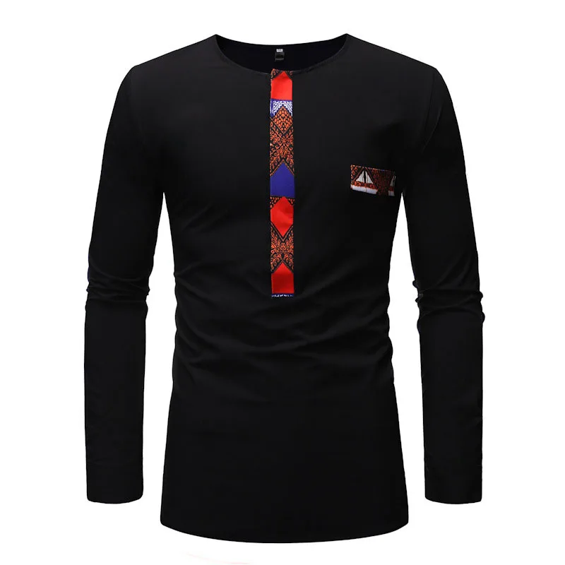 African Men Clothing Print Tshirt Ankara Pullover O Neck Top Wear Nigeria Fashion Dress Undershirt Spliced For Men Color Black
African Men Clothing Print Tshirt Ankara Pullover O Neck Top Wear Nigeria Fashion Dress Undershirt Spliced For Men Color Black