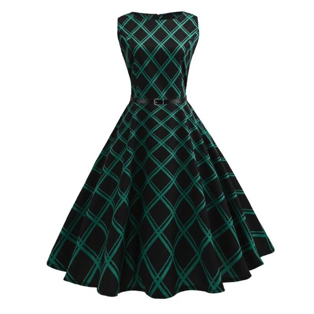 2019 Vintage Check Print Vest Dress Summer Woman Party Plus Size Belt A Line Slim Women's Clothing Female Elegant Dresses
2019 Vintage Check Print Vest Dress Summer Woman Party Plus Size Belt A Line Slim Women's Clothing Female Elegant Dresses