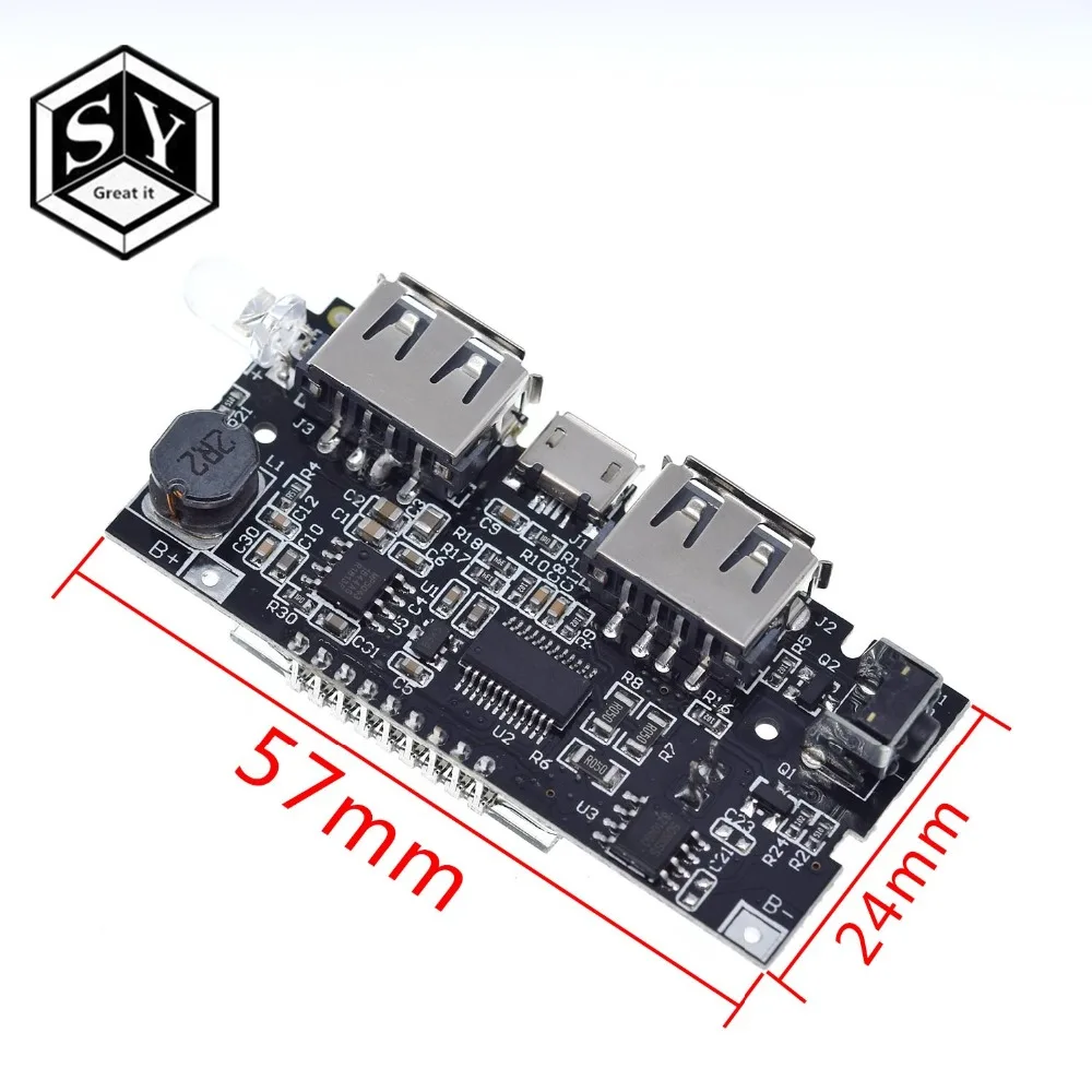 Dual USB 5V 1A 2.1A Mobile Power Bank 18650 Battery Charger PCB Power Module Accessories For Phone DIY New LED LCD Module Board
Dual USB 5V 1A 2.1A Mobile Power Bank 18650 Battery Charger PCB Power Module Accessories For Phone DIY New LED LCD Module Board