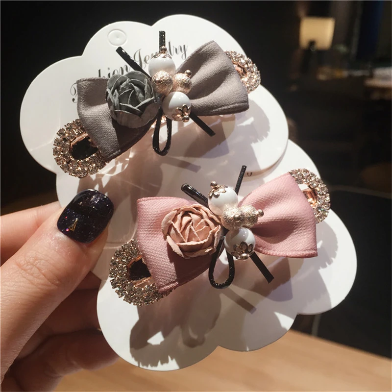 Korean Elegant Flower Pearl Ribbon Bow Hair Clips With Crystal Rhinestones For Women Hair Accessories Bowknot Hairpins Barrette
Korean Elegant Flower Pearl Ribbon Bow Hair Clips With Crystal Rhinestones For Women Hair Accessories Bowknot Hairpins Barrette
