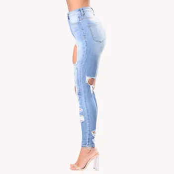 2019 Summer Women Casual High Waist Denim Trousers Skinny Chic Holes Pencil Pants High Street High Elastic Skinny Jeans
2019 Summer Women Casual High Waist Denim Trousers Skinny Chic Holes Pencil Pants High Street High Elastic Skinny Jeans
