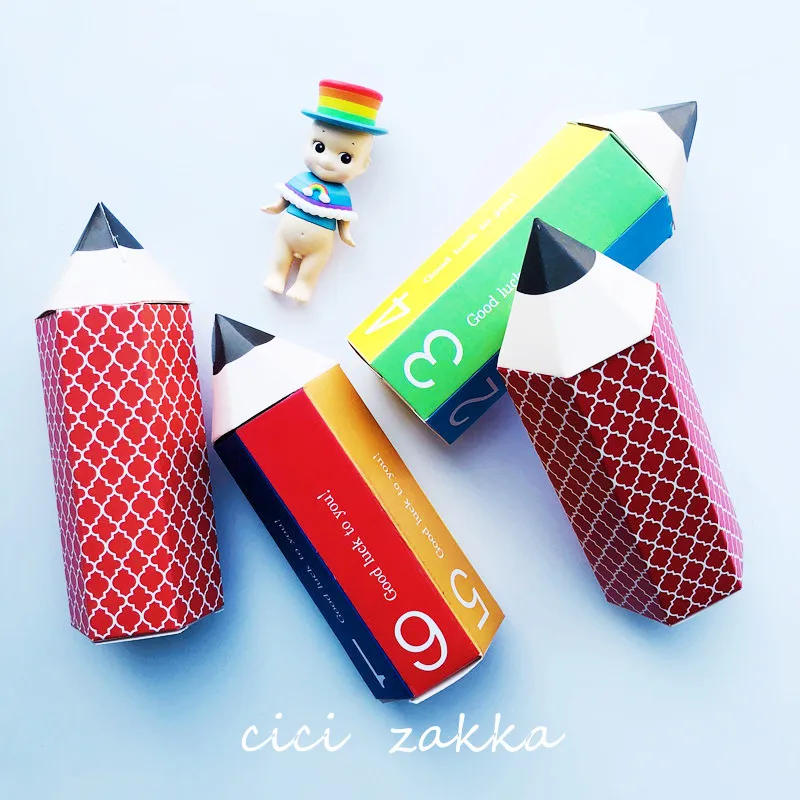 5pcs Cute pencil shape candy cookie box Child gift small paper box Creative small box
5pcs Cute pencil shape candy cookie box Child gift small paper box Creative small box