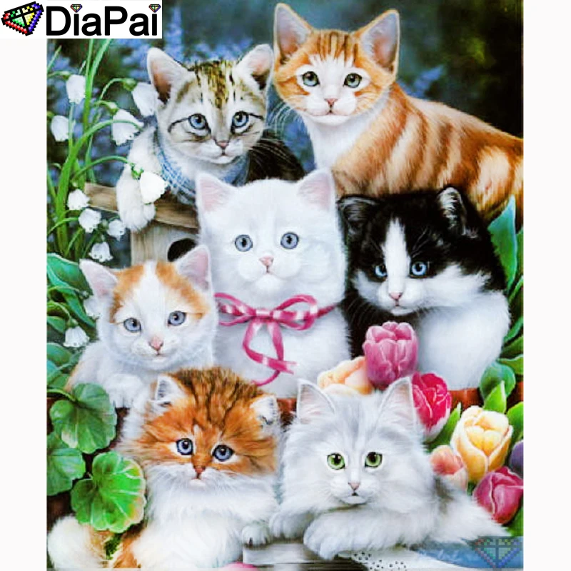 DIAPAI 5D DIY Diamond Painting 100% Full Square/Round Drill "Animal cat family" Diamond Embroidery Cross Stitch 3D Decor A21537
DIAPAI 5D DIY Diamond Painting 100% Full Square/Round Drill "Animal cat family" Diamond Embroidery Cross Stitch 3D Decor A21537