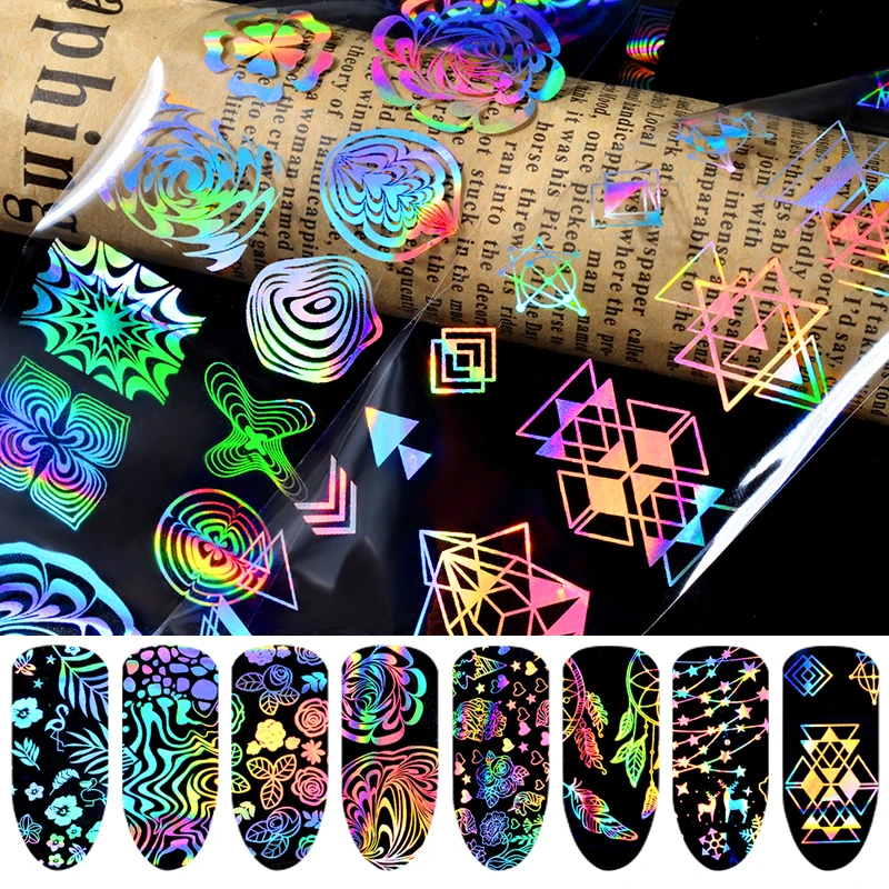 8pcs/lot Holographic Laser Nail Foil 4*20cm Geometric Xmas Unicorn Rose Flower Nail Art Transfer Sticker Manicure Decoration
8pcs/lot Holographic Laser Nail Foil 4*20cm Geometric Xmas Unicorn Rose Flower Nail Art Transfer Sticker Manicure Decoration