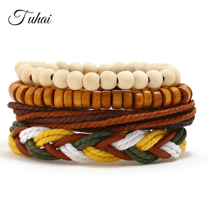 4pcs/set Low Price Vintage Braided Leather Bracelet for Lovers Beads Lace-up Wrap Multilayers Handmade Men Bracelets
4pcs/set Low Price Vintage Braided Leather Bracelet for Lovers Beads Lace-up Wrap Multilayers Handmade Men Bracelets