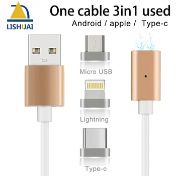Strong Magnetic Charger Cable Fast Charging Data USB Magnet Cable for Apple iPhone/Micro-USB/Type-C
Strong Magnetic Charger Cable Fast Charging Data USB Magnet Cable for Apple iPhone/Micro-USB/Type-C