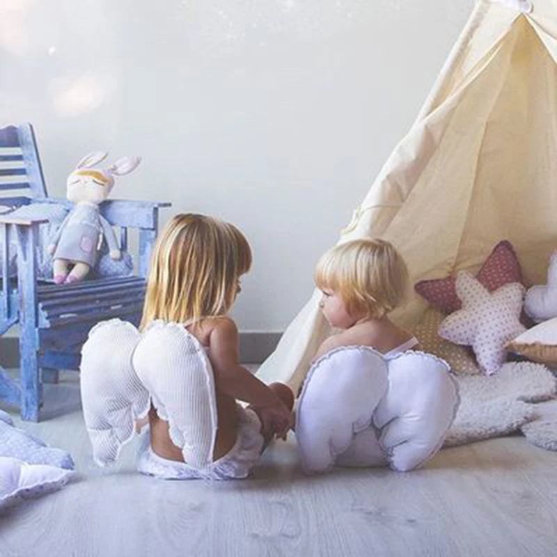 Hot INS Baby Angel Wings Pillow Dolls Children Back Pillow Crib Toys Cute Tent Hanging Nursery Home Decoration Photography Props
Hot INS Baby Angel Wings Pillow Dolls Children Back Pillow Crib Toys Cute Tent Hanging Nursery Home Decoration Photography Props