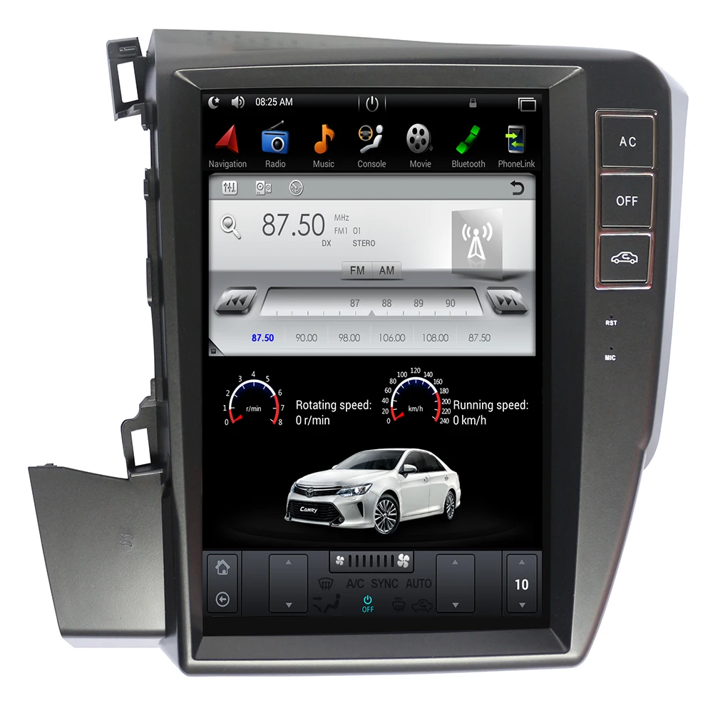 Головное устройство Tesla style на Android 9 0 с большим экраном и gps-навигацией для Honda civic