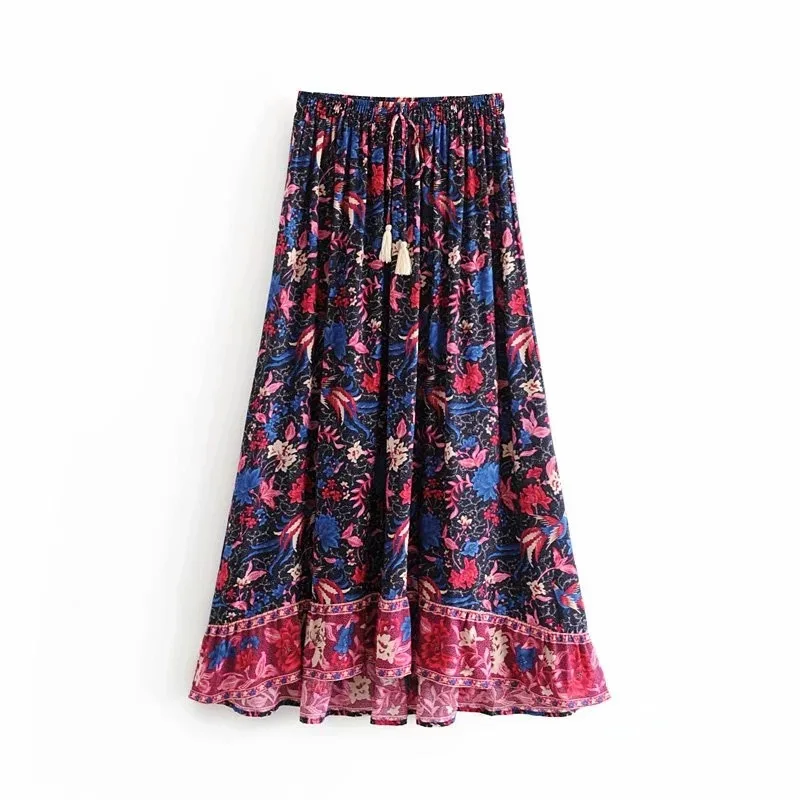 Faldas Mujer Moda 2019 Women Phoenix Bird Positioning Print Holiday Elastic Waist Strap Fringe Skirt Skirts Vadim Jupe
Faldas Mujer Moda 2019 Women Phoenix Bird Positioning Print Holiday Elastic Waist Strap Fringe Skirt Skirts Vadim Jupe