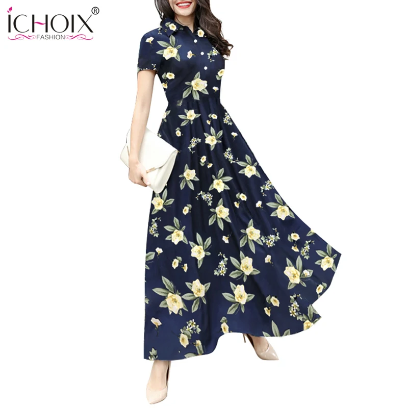 ICHOIX elegant maxi dress floral A-Line long summer dress beach holiday casual dress evening party retro print boho women dress
ICHOIX elegant maxi dress floral A-Line long summer dress beach holiday casual dress evening party retro print boho women dress