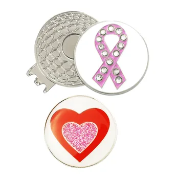 PINMEI Golf Ball Mark Magnetic Hat Clip Sets 1pc Embossied Crystal Ribbon Marker and 1pc Heart Golf Marker and 1pc Cap Clip Sets
PINMEI Golf Ball Mark Magnetic Hat Clip Sets 1pc Embossied Crystal Ribbon Marker and 1pc Heart Golf Marker and 1pc Cap Clip Sets