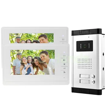 Free Fast Shipping 7'' Wired Video Door Phone Access Control Doorbell Intercom System Kit set 2 monitors+1 camera with 2 buttons
Free Fast Shipping 7'' Wired Video Door Phone Access Control Doorbell Intercom System Kit set 2 monitors+1 camera with 2 buttons