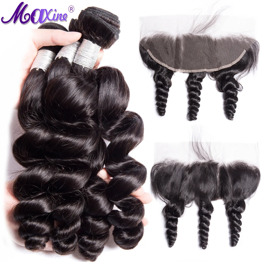 3 Bundles Brazilian Loose Wave With Frontal Maxine Human Hair Weave Ear To Ear Lace Frontal Closure With Bundles Remy Hair
3 Bundles Brazilian Loose Wave With Frontal Maxine Human Hair Weave Ear To Ear Lace Frontal Closure With Bundles Remy Hair