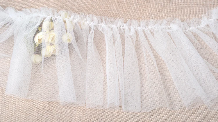 1 Yard Stickerei Spitze Quaste Trim Ribbon Appliques DIY Nähen Vorhang Sofa Deko
