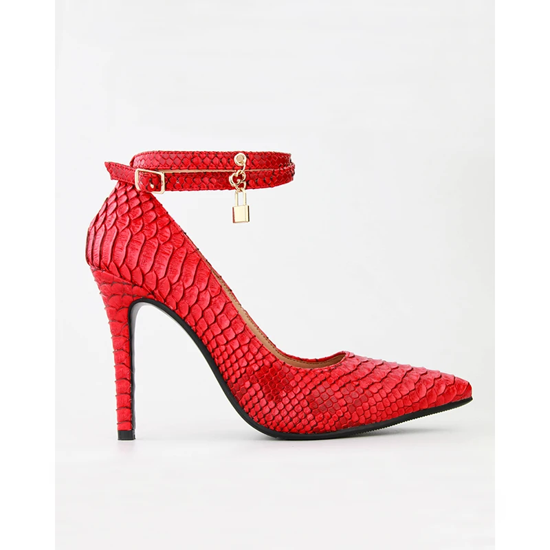 Womens Pointy Toe Buckle Pump Shoes Stiletto High Heel Snake Pattern Shoes Sexy Red With Lock F21
Womens Pointy Toe Buckle Pump Shoes Stiletto High Heel Snake Pattern Shoes Sexy Red With Lock F21