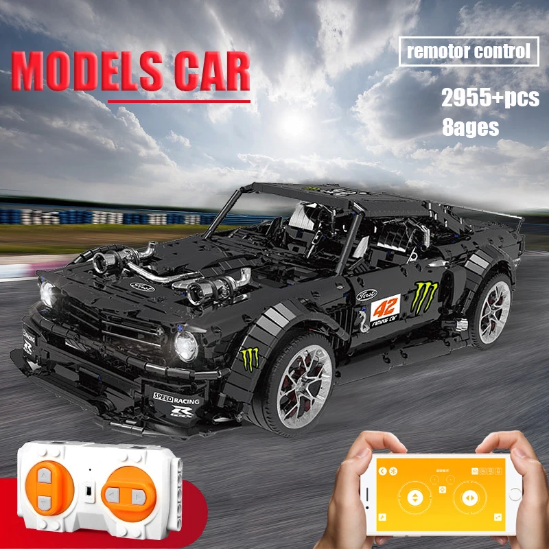 New 1965 Technic Ford Mustang Hoonicorn RTR Sports RC Car V2 MOC 22970 Motor Building Blocks Bricks Toys Children Birthdays Gift
New 1965 Technic Ford Mustang Hoonicorn RTR Sports RC Car V2 MOC 22970 Motor Building Blocks Bricks Toys Children Birthdays Gift