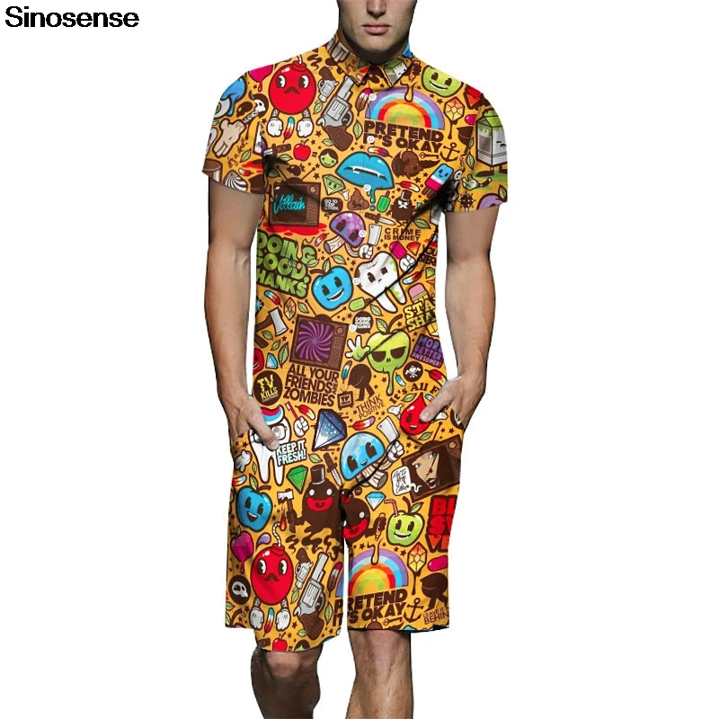 New Summer Cartoon Funny 3D Printed Men Rompers Plus Size Men Set 2019 Fashion Beach Romper Outfits One Piece Jumpsuit Overalls
New Summer Cartoon Funny 3D Printed Men Rompers Plus Size Men Set 2019 Fashion Beach Romper Outfits One Piece Jumpsuit Overalls
