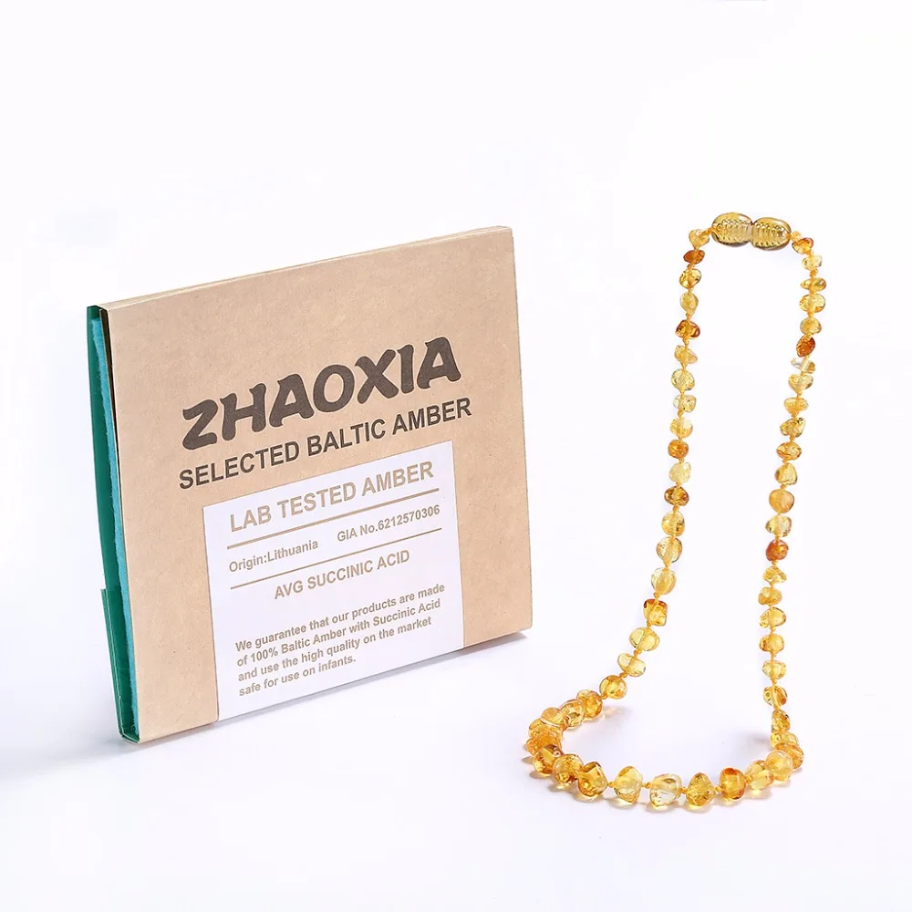 Baltic Amber Teething Necklace for Baby(Lemon) - Handmade in Lithuania - Lab-Tested Authentic - 3 Sizes
Baltic Amber Teething Necklace for Baby(Lemon) - Handmade in Lithuania - Lab-Tested Authentic - 3 Sizes