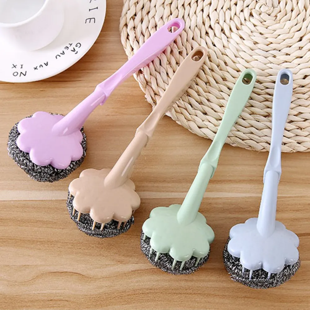 Sponges Stainless Steel Wire Ball Washing Pot Brush With Handle Cleaning Ball Brush Household Merchandises Estropajos G514
Sponges Stainless Steel Wire Ball Washing Pot Brush With Handle Cleaning Ball Brush Household Merchandises Estropajos G514