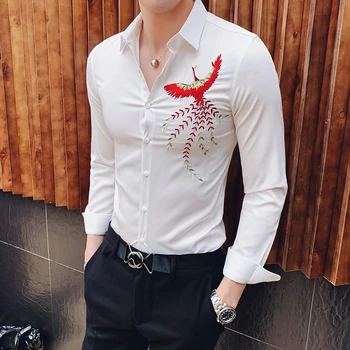 High Quality Men Shirt Brand New Long Sleeve Casual Shirt Men All Match Embroidery Slim Fit Tuxedo Shirts Black/White Blouse Men
High Quality Men Shirt Brand New Long Sleeve Casual Shirt Men All Match Embroidery Slim Fit Tuxedo Shirts Black/White Blouse Men