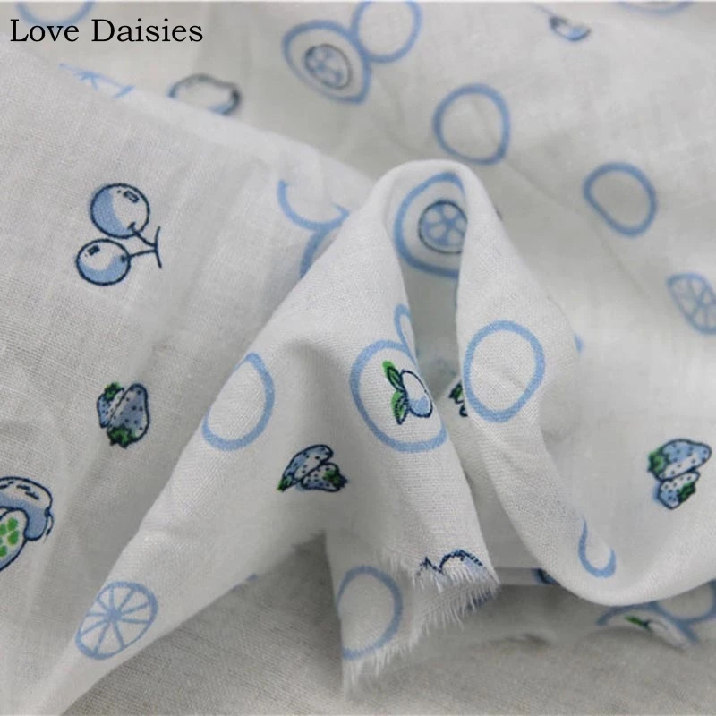 Cotton/Linen WHITE blue Fruit Cherry Pear Apple Strawberry Very Thin Soft Fabric for Summer Handwork Dress Apparel Shirt Blouse
Cotton/Linen WHITE blue Fruit Cherry Pear Apple Strawberry Very Thin Soft Fabric for Summer Handwork Dress Apparel Shirt Blouse