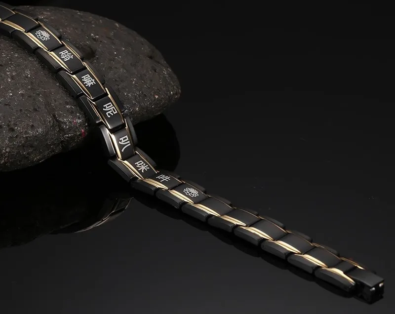 Mens Health Black Religion Bracelets & Bangles Magnetic Stainless Steel Charm Magnets Far Infrared Men Bracelet Buddhism Jewelry
Mens Health Black Religion Bracelets & Bangles Magnetic Stainless Steel Charm Magnets Far Infrared Men Bracelet Buddhism Jewelry