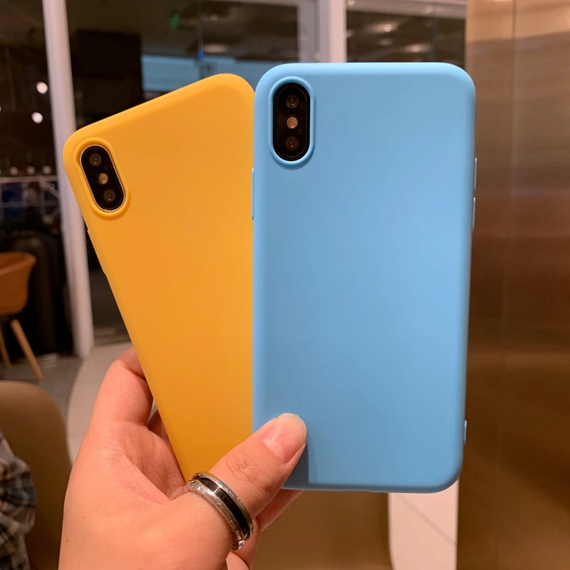 Яркий Цветной Матовый Мягкий силиконовый чехол из ТПУ для Apple iPhone 5 5s SE 6 6s 7 8 Plus 7Plus
