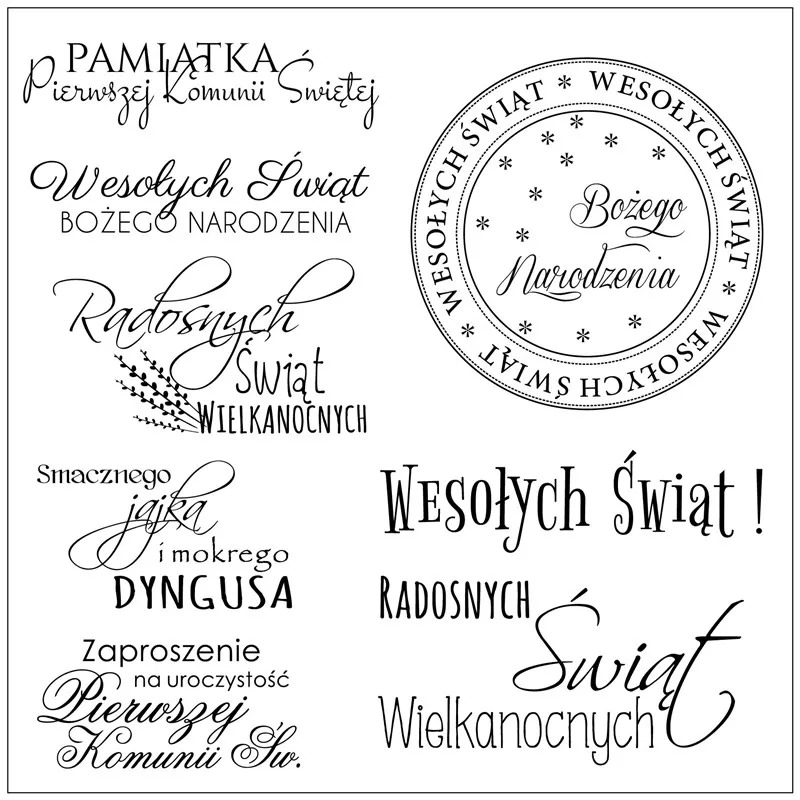 Polish language Transparent Clear Silicone Stamp/Seal for DIY scrapbooking/photo album Decorative clear stamps
Polish language Transparent Clear Silicone Stamp/Seal for DIY scrapbooking/photo album Decorative clear stamps