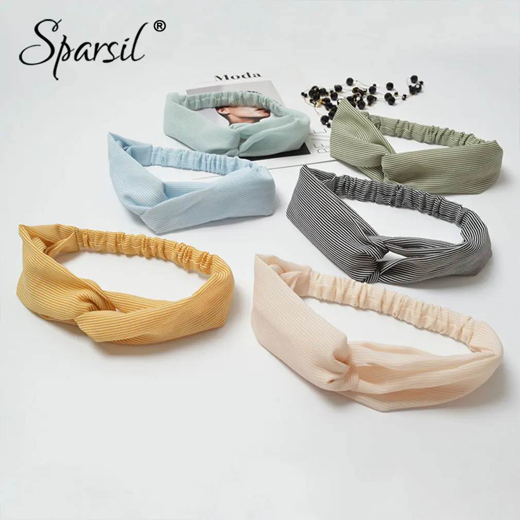 Sparsil Women Spring Summer Chiffon Headband Solid Color Stripe Elastic Adjustable Turban Girls Hair Accessories Hair Band Lady
Sparsil Women Spring Summer Chiffon Headband Solid Color Stripe Elastic Adjustable Turban Girls Hair Accessories Hair Band Lady