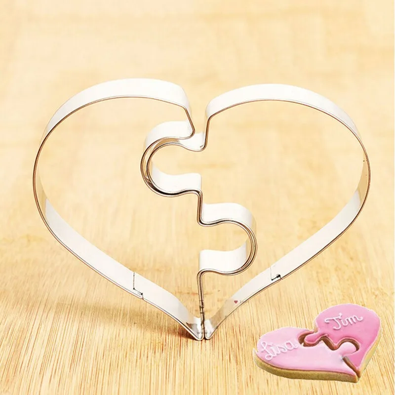 2Pcs/set Stainless Steel Love Heart Puzzle Cookie Mould Biscuit Pastry Party Birthday Fondant Confectionery Tool
2Pcs/set Stainless Steel Love Heart Puzzle Cookie Mould Biscuit Pastry Party Birthday Fondant Confectionery Tool