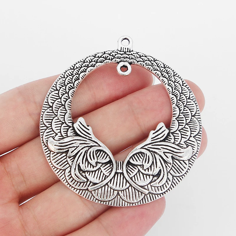 3pcs Antique Silver Large Round Circle Pendants Carved Flower Fish Scale Charms Connectors DIY Jewelry Making Findings
3pcs Antique Silver Large Round Circle Pendants Carved Flower Fish Scale Charms Connectors DIY Jewelry Making Findings